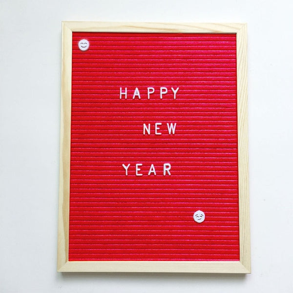 Felt Letter Board Wooden Frame Message Board Letter Changeable Symbol Bulletin Presentation Office Home Decorative Boards Crafts