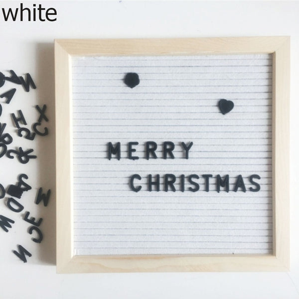 Felt Letter Board Wooden Frame Message Board Letter Changeable Symbol Bulletin Presentation Office Home Decorative Boards Crafts