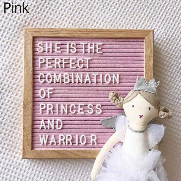 Felt Letter Board Wooden Frame Message Board Letter Changeable Symbol Bulletin Presentation Office Home Decorative Boards Crafts
