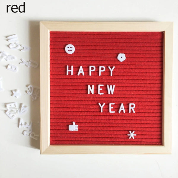 Felt Letter Board Wooden Frame Message Board Letter Changeable Symbol Bulletin Presentation Office Home Decorative Boards Crafts